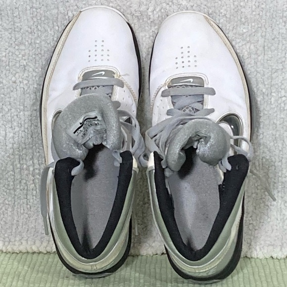 Nike Air Max Hyped INT TB White Silver Leather Sneaker Shoes - Mens 7.5 & W 9 - Picture 5 of 9